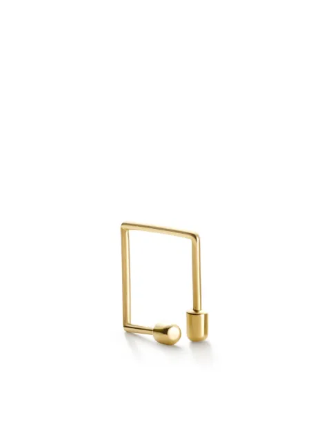 Shihara 18kt yellow gold Twist Square 01 earring Gold 04102EY010