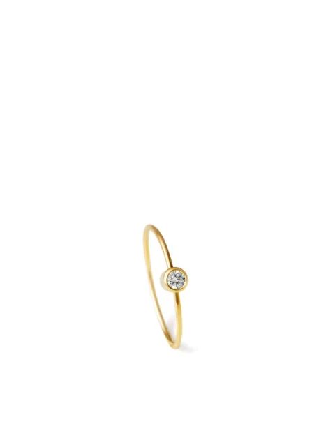 Shihara 18kt yellow gold One-Stone 01 diamond single hoop earring Gold 03601EY010