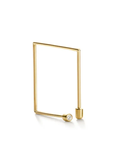Shihara 18kt yellow gold Twist Square 03 diamond single earring Gold 04112EY030