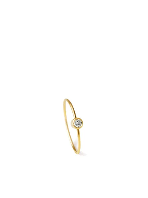 Shihara 18kt yellow gold One-Stone 02 diamond single hoop earring Gold 03602EY020
