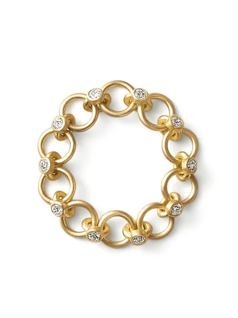 Shihara 18kt yellow gold Link 02 diamond ring Gold 05302RY150