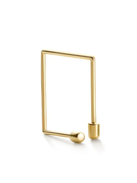 Shihara 18kt yellow gold Twist Square 03 earring Gold 04102EY030