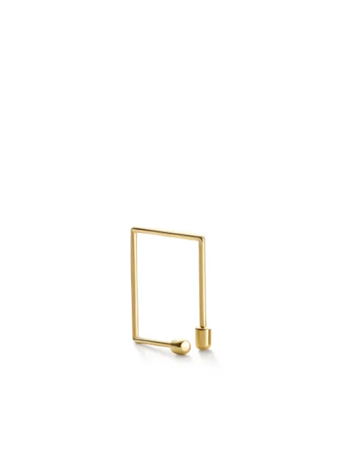 Shihara 18kt yellow gold Twist Square 02 single earring Gold 04102EY020