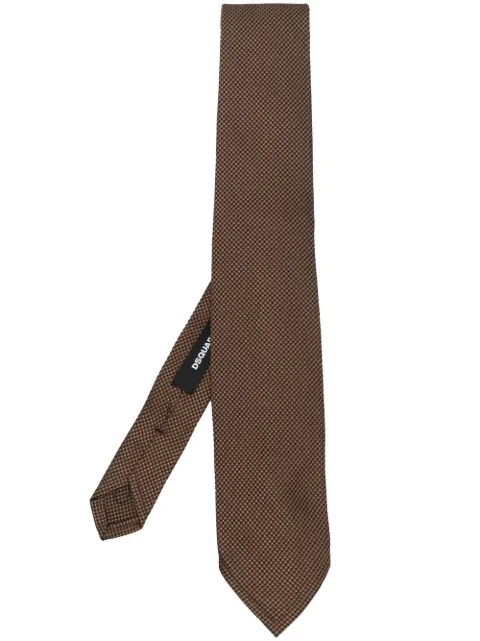 DSQUARED2 silk-jacquard tie Brown TIM000100SJ0342