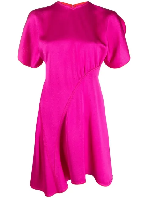 Victoria Beckham round-neck satin minidress Pink 1123WDR004441B