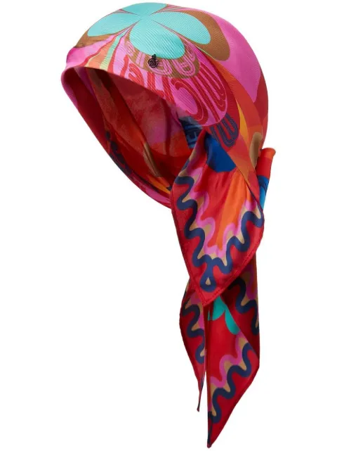 Maison Michel Irina silk graphic-print headscarf Multicolour 2498002001