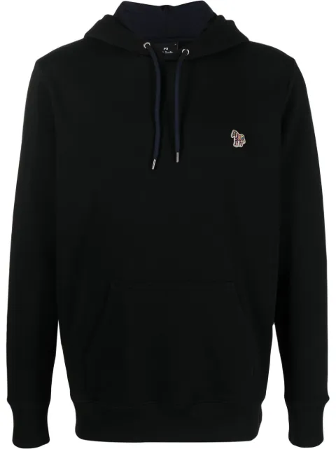 PS Paul Smith Zebra-patch pullover hoodie Black M2R284SKZEBRA