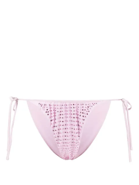 Self-Portrait rhinestone-embellished bikini bottoms Pink RS23506L
