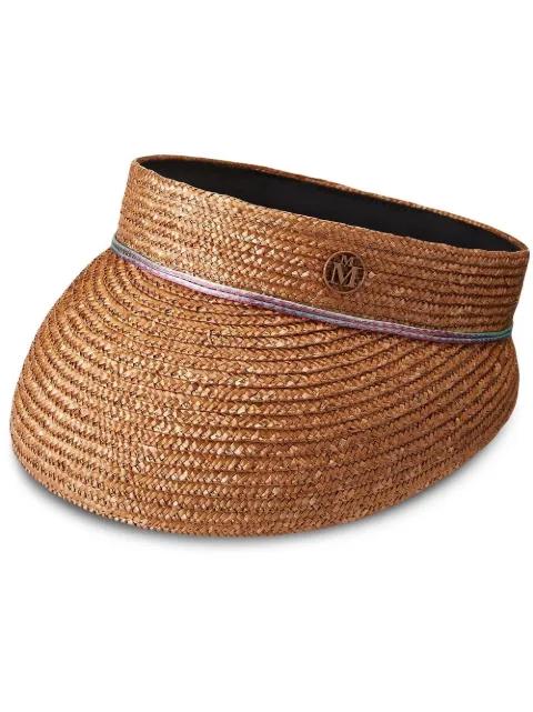 Maison Michel Patty straw vizor Brown 1148008001