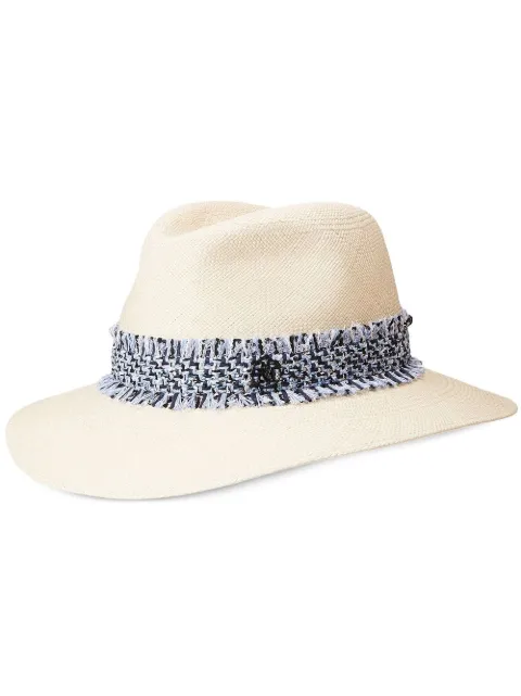 Maison Michel Henrietta wide-brim hat Neutrals 1002140001