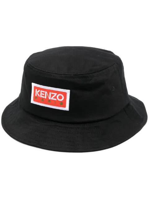 Kenzo embroidered-logo bucket hat Black FD55AC714F32