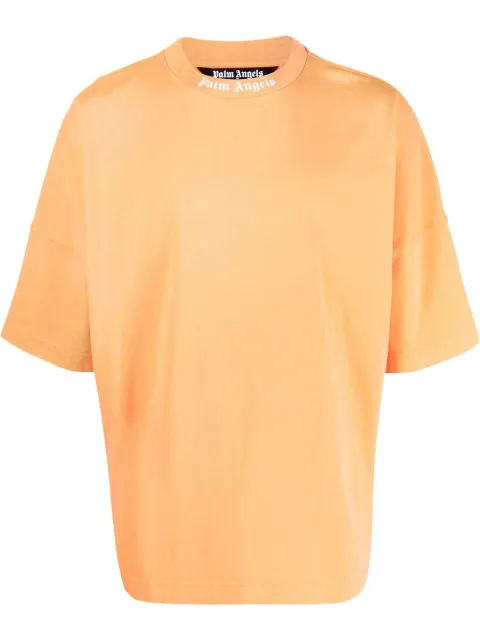 Palm Angels logo-print cotton T-shirt Orange PMAA002C99JER0062301
