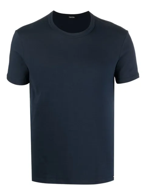 TOM FORD crew-neck short-sleeve T-shirt Blue T4M08104