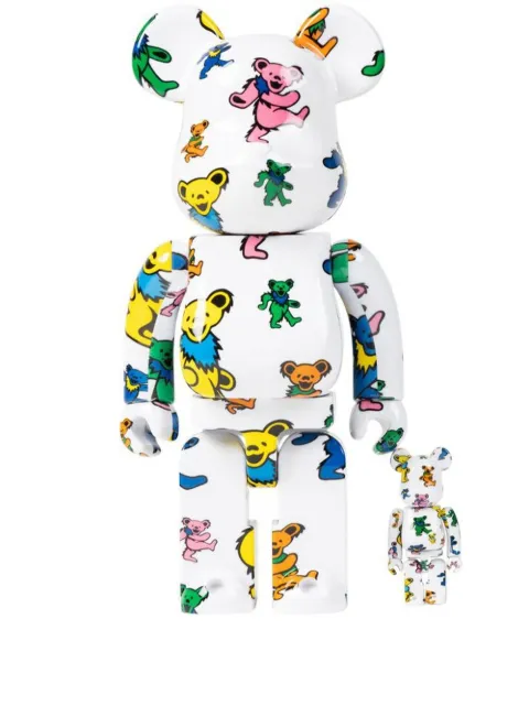 MEDICOM TOY Grateful Dead Dancing BE@RBRICK 100% and 400% figure set White MEDI0080