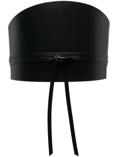 Déhanche Undone corset leather belt Black UNDCSUPP