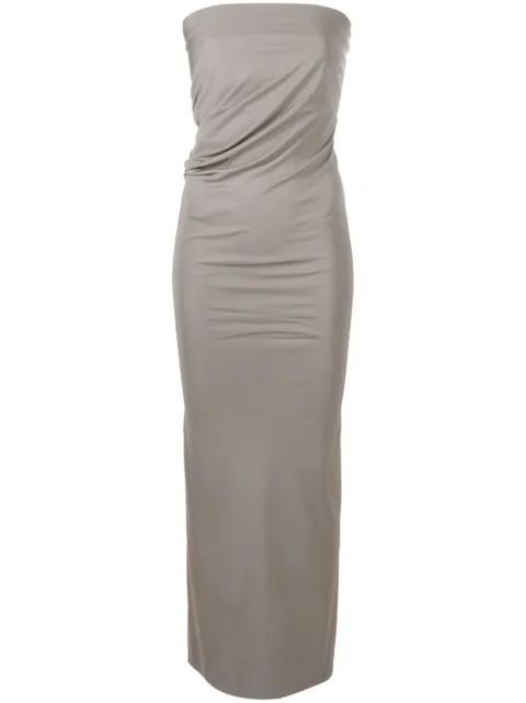 Christopher Esber strapless ruched dress Grey 23013082