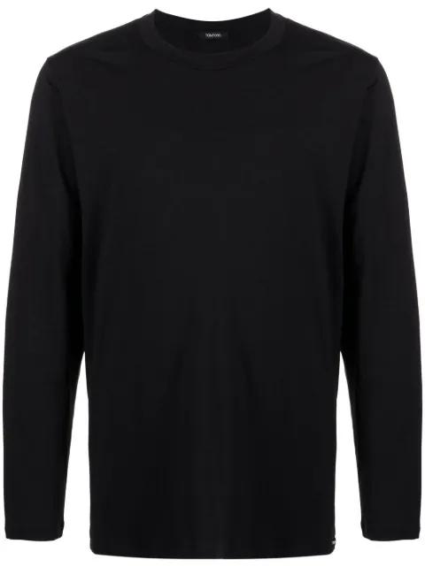 TOM FORD crew-neck long-sleeve T-shirt Black T4M141410