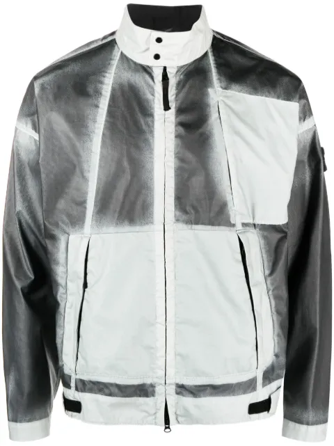 Stone Island Mussola Gommata-TC hand-sprayed windbreaker Grey 7815431T1