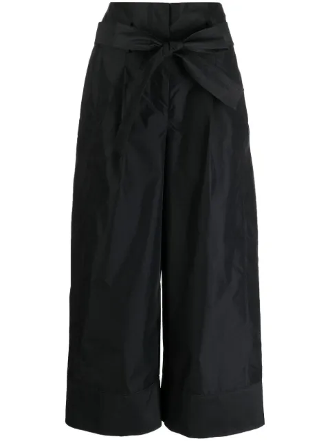 3.1 Phillip Lim pleat-detail belted cropped trousers Black S23150021LCE