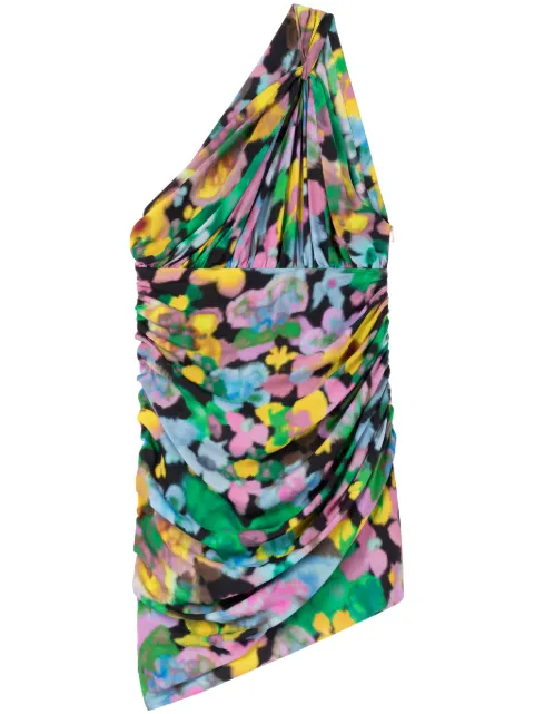 AZ FACTORY x Lutz Huelle Ava floral-print one-shoulder minidress Pink 22DRS143CR3