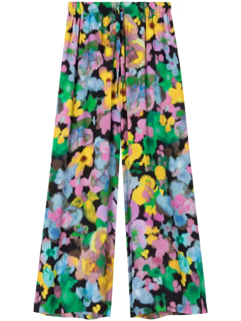 AZ FACTORY x Lutz Huelle Sunrise floral-print wide-leg trousers Pink 22TRO050CR3