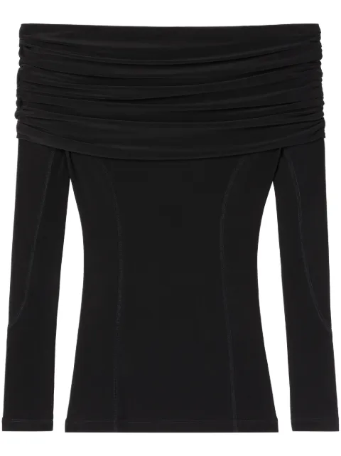 AZ FACTORY x Lutz Huelle Anne off-shoulder long-sleeve top Black 22TOP101JE5