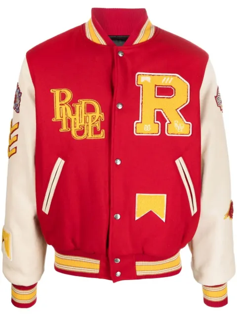 RHUDE Bull Market varsity jacket Red RHFW22JA10609045