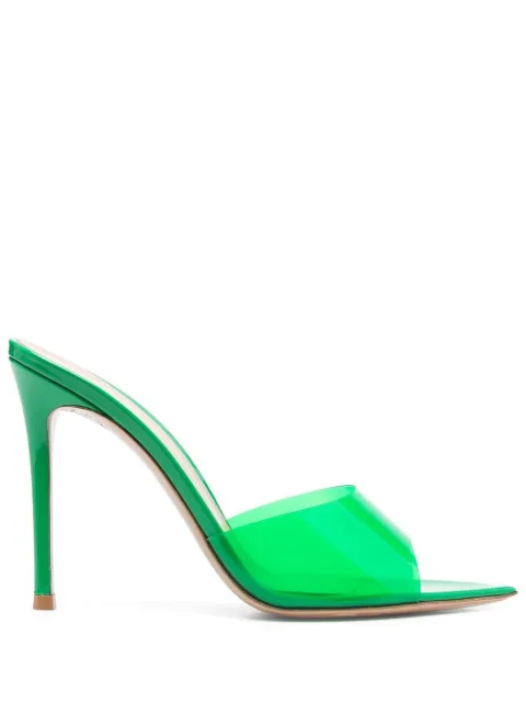 Gianvito Rossi Elle 105mm transparent-strap sandals Green G1190015RICGSV