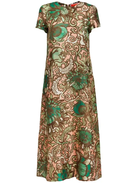 La DoubleJ Swing floral-print silk shirt dress Neutrals DRE0001SIL001ANE02