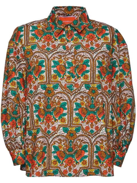 La DoubleJ Poet printed shirt Brown SHI0055COT039CRT02