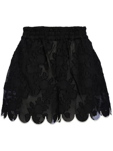 La DoubleJ floral jacquard shorts Black TRO0083JCQ044BEG03