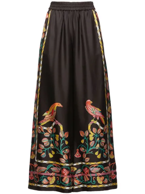 La DoubleJ high-waisted palazzo trousers Black TRO0026SIL006BRN02