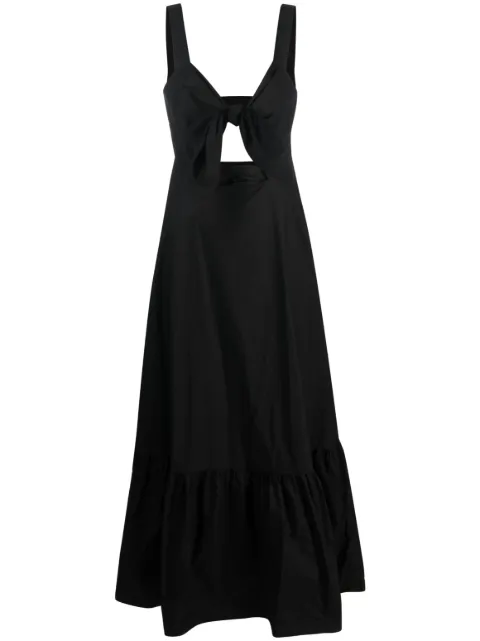 La DoubleJ Peek-a-Boo cut-out maxi dress Black DRE0488COT043SOLID
