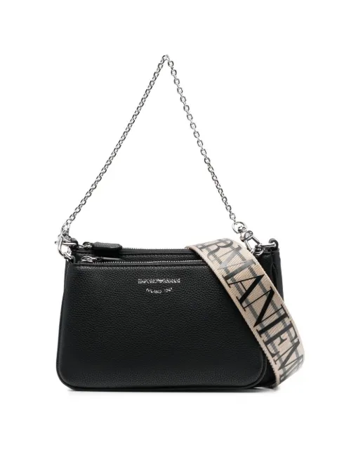 Emporio Armani deer-print double mini bag Black Y3H317YFO5E