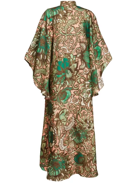 La DoubleJ Magnifico floral-print silk maxi dress Neutrals DRE0212SIL001ANE02