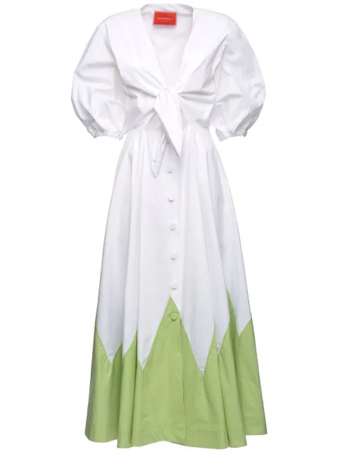 La DoubleJ Peek-A-Boo graphic-print dress White DRE0318COT043CLB10