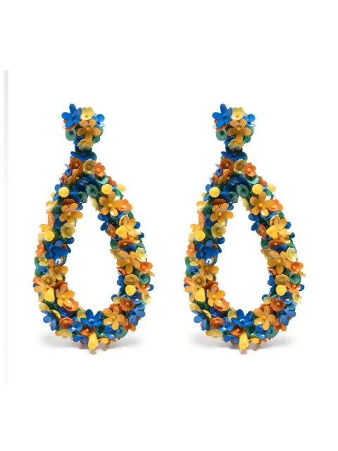 La DoubleJ Confetti Macro Flower earrings Blue EAR0033PLS001SOLIDYE02