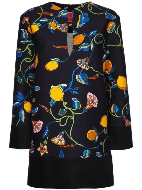 La DoubleJ floral-print shift dress Black DRE0490COT040BRN01