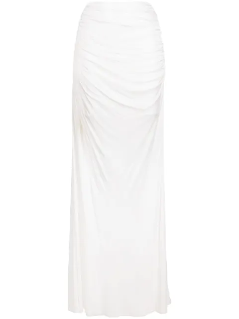 ANDREĀDAMO draped maxi skirt White ADSS23SK01315473