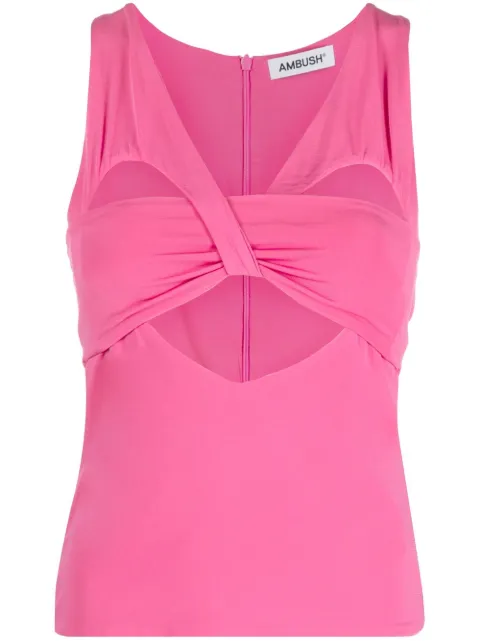 AMBUSH cut-out sleeveless tank top Pink BWAD042S23JER0013200