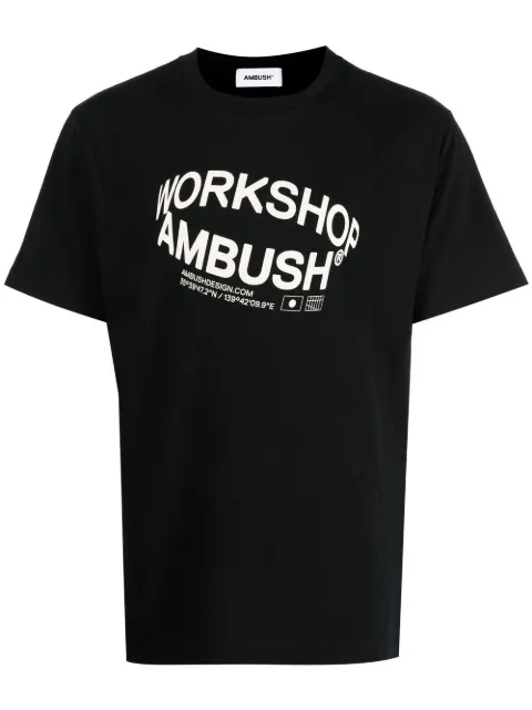AMBUSH Revolve logo-print T-shirt Black BWAA037S23JER0011004