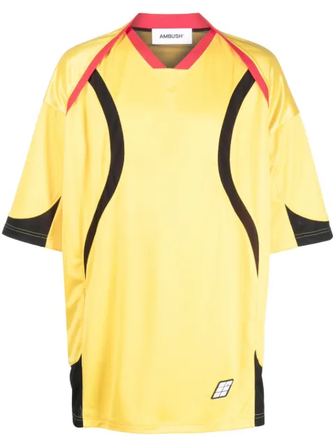 AMBUSH short sleeves football t-shirt Yellow BMAA068S23FAB0011610