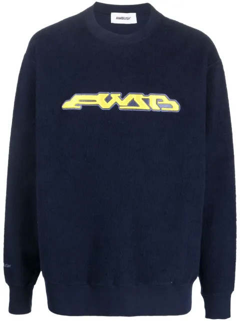 AMBUSH graphic-print long sleeves sweatshirt Blue BMBA030S23FLE0014618