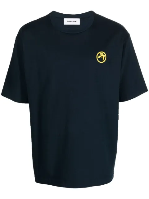 AMBUSH Records-print cotton T-shirt Blue BMAA066S23JER001
