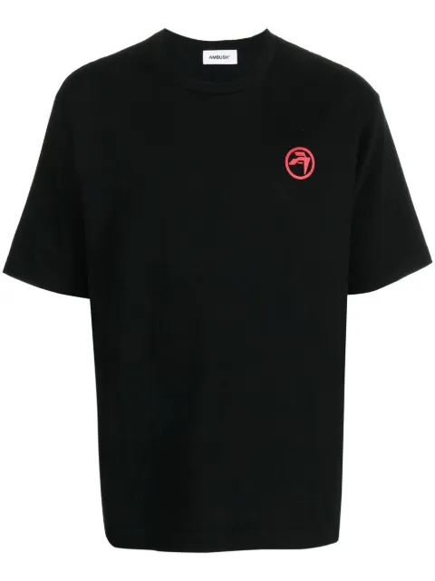 AMBUSH Records-print cotton T-shirt Black BMAA066S23JER0011025