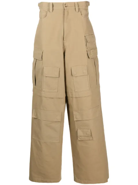 AMBUSH wide-leg cargo trousers Neutrals BMCF006S23FAB0016200