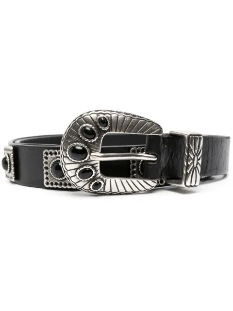 Golden Goose stud-embellished leather belt Black GWA00409A00044690100