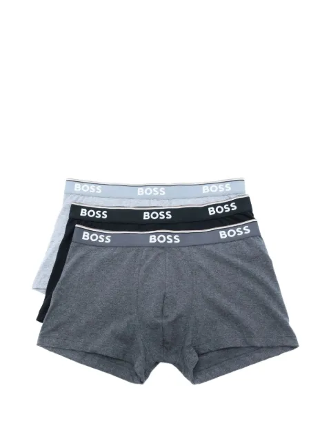 BOSS stripe-trim logo-waistband boxers (set of three) Grey 50475274