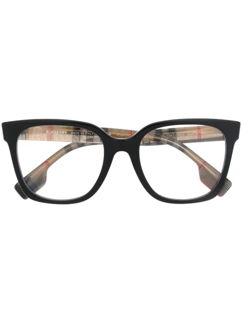 Burberry Eyewear Vintage Check square-frame glasses Black BE2347