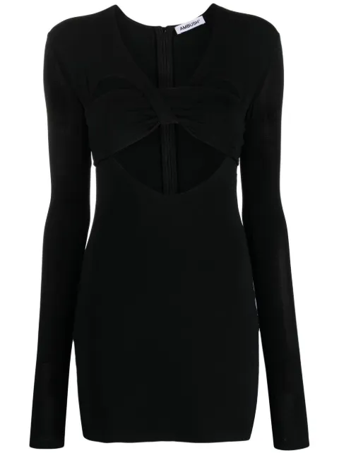 AMBUSH heart-shaped minidress Black BWDB026S23JER0011000